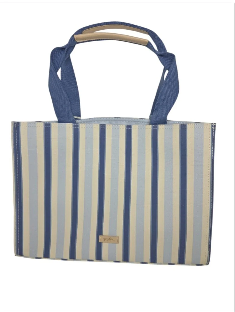 Spartina 449 Shopper Tote Flagler Resort Wide Stripe Canvas NWT